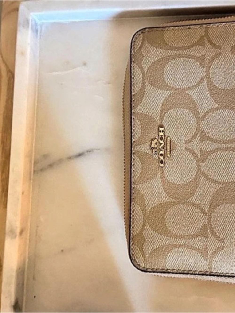 Coach Signature Canvas  Wristlet Wallet